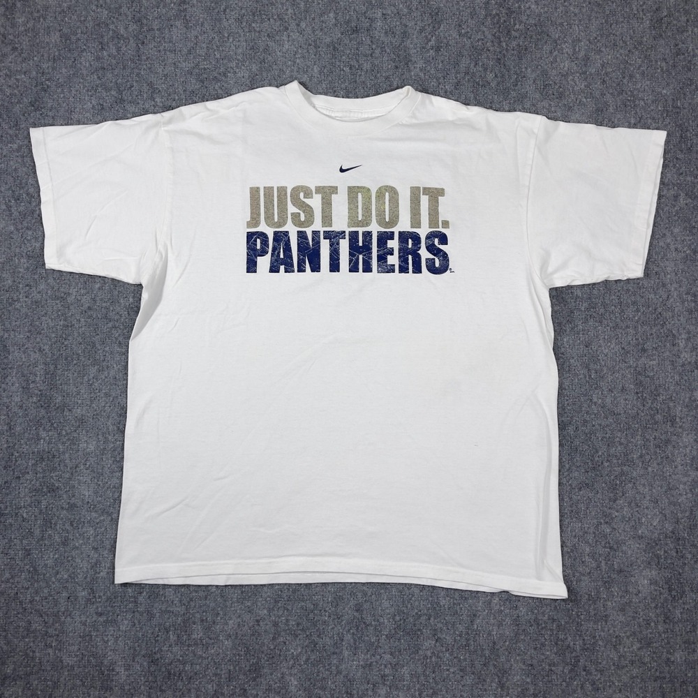 Vintage Nike Florida Panthers T-Shirt Mens XL White Just Do It NHL Graphic Tee